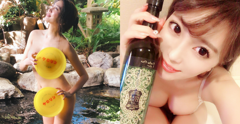 自稱日本「最色的」寫真女星！「森咲智美」裸身泡湯遮不住飽滿G奶！