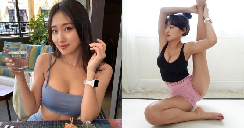 韓國「性感瑜伽老師」筋骨超軟Ｑ，「巨乳翹臀」很極品，抬腿曲線沒在藏！