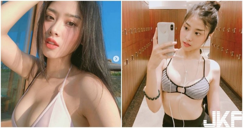 好OP！正妹「爆乳南半球」超雄偉，「渾圓乳量」要撐爆比基尼！