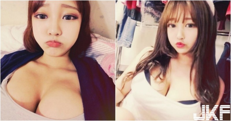 純天然！「肉肉奶妹」高中剛畢業！上圍超巨大整個從背心「溢出來」&#8230;