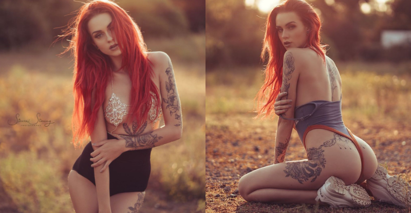 德國妹極性感狂野於一身　穿著衣服還明顯激凸…無Bra推論讓人好興奮