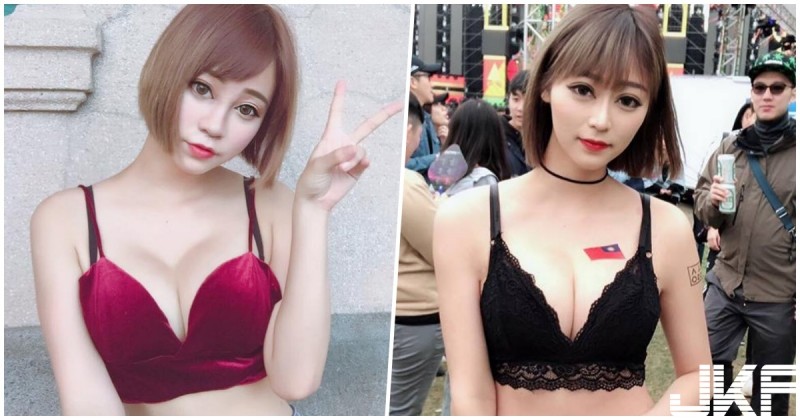 音樂祭驚見「火辣爆乳正妹」！超猛「內衣直接外穿」，還是火辣美術老師呢！