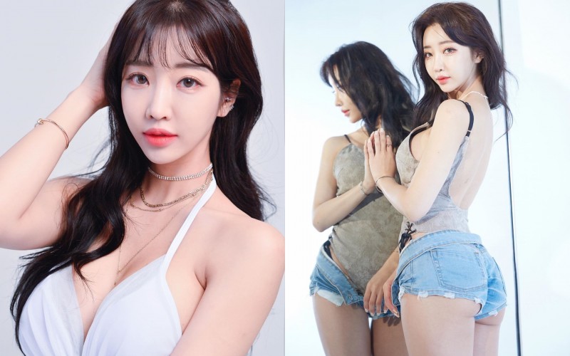 長腿辣模「임보나」深V開衩露溝畫面超犯規　轉過身「背後簍空」辣到讓人睜不開眼睛